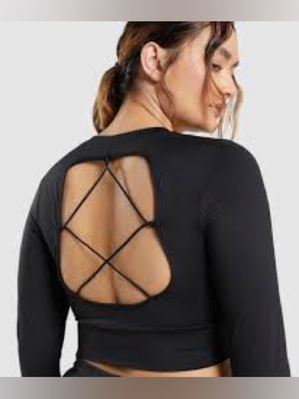Gymshark Open Back Long Sleeve Crop Top